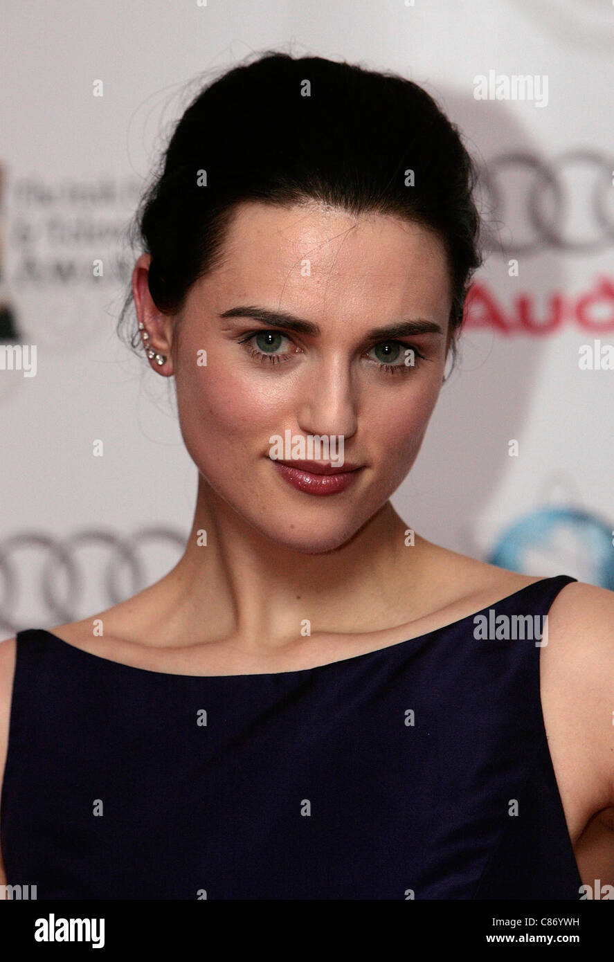 DUBLIN, IRELAND - FEBRUARY 14: Katie McGrath attends the press room at the 6th Annual Irish Film and Television Awards at the Burlington Hotel on February 14, 2009 in Dublin, Ireland Stock Photo