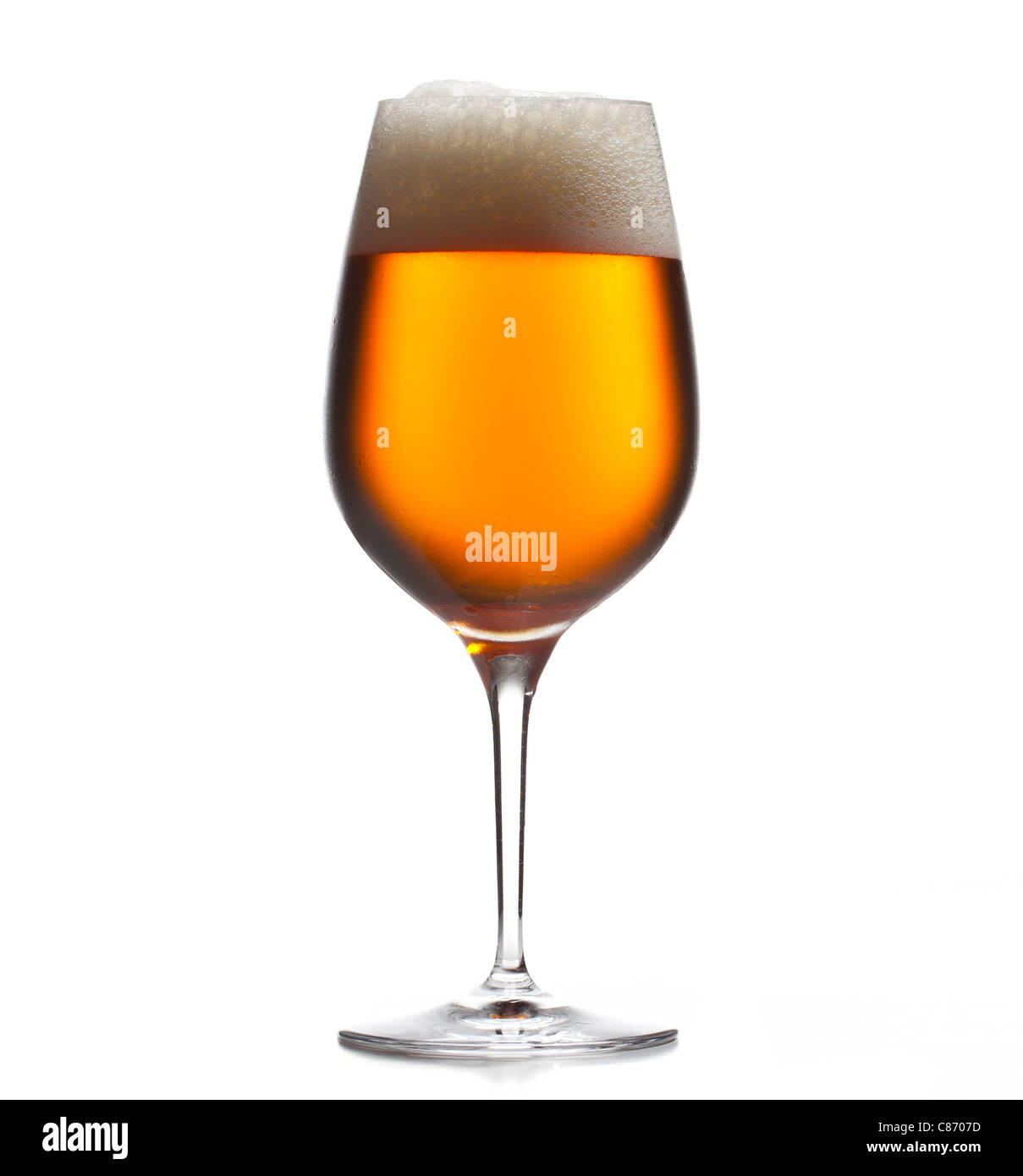 Lager / beer in a glass Stock Photo Alamy