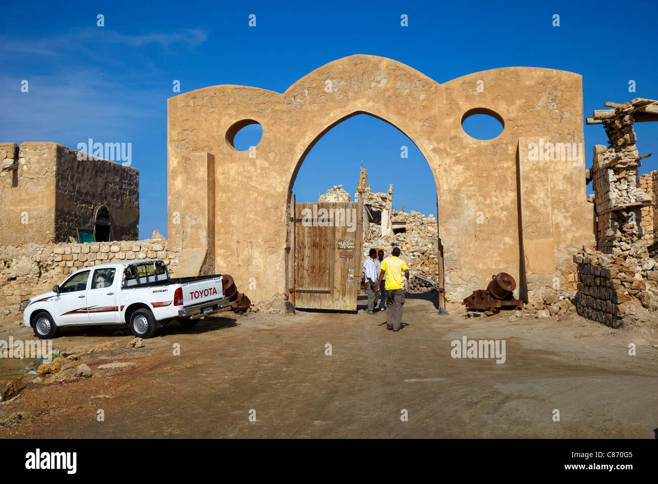 Entrance gate to Suakin, Northern Sudan, Africa Stock Photo