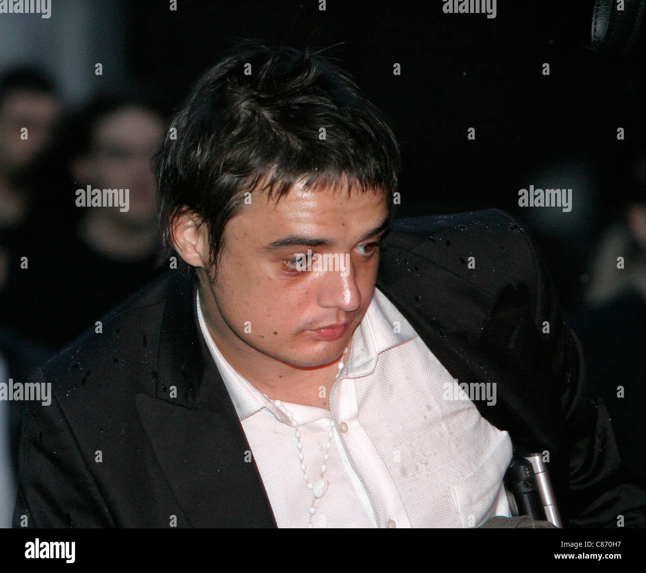 Pete Doherty arrives for the Babyshambles gig, Belfast, Northern Ireland Stock Photo