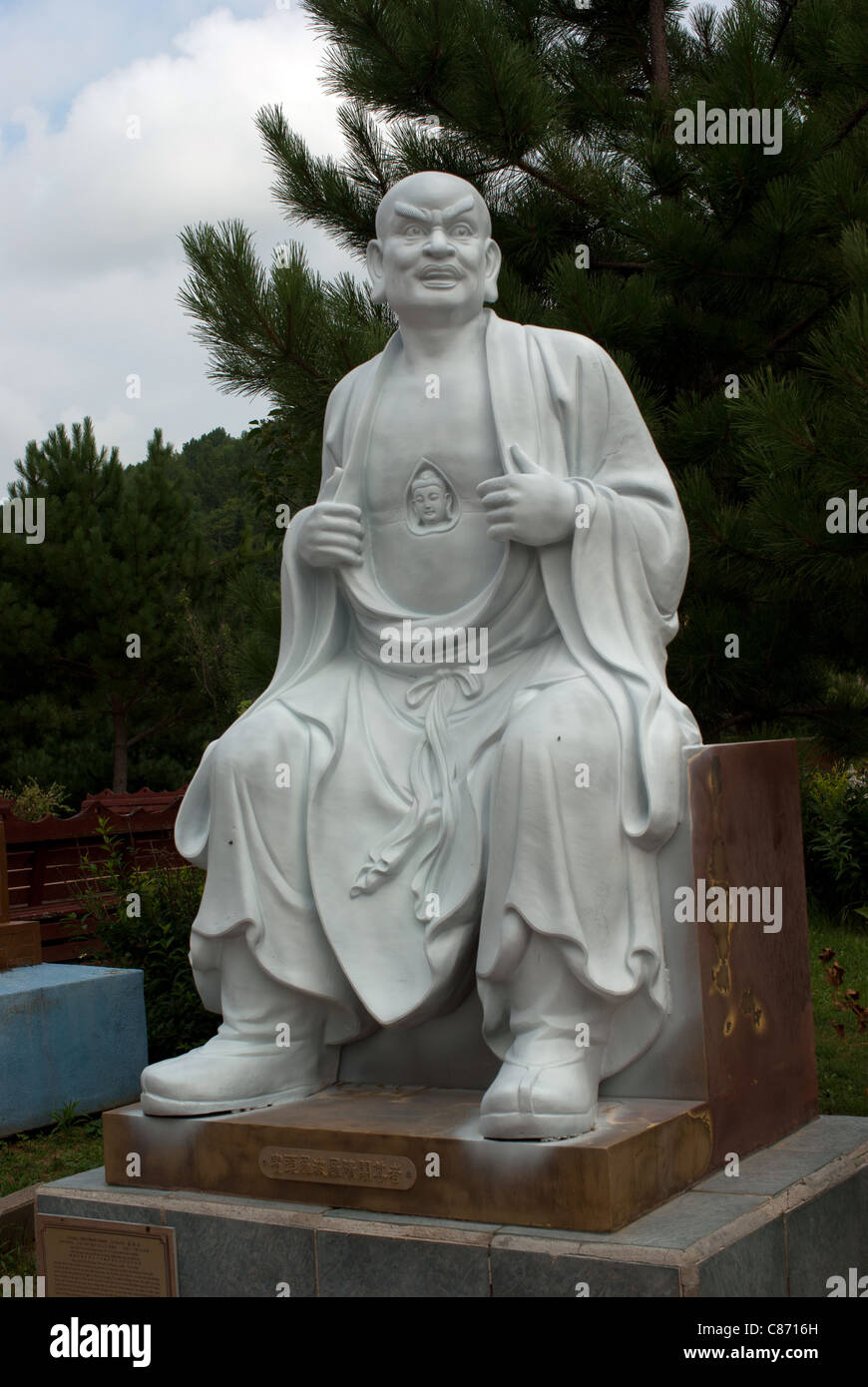 Buddhism statues in Dai Tung Lam pagoda, Montreal, Quebec, Canada Stock