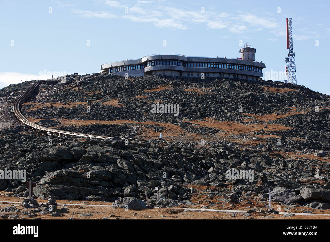 The observatory on the summit of Mt Washington in the White Mountain Stock Photo 39492750 Alamy