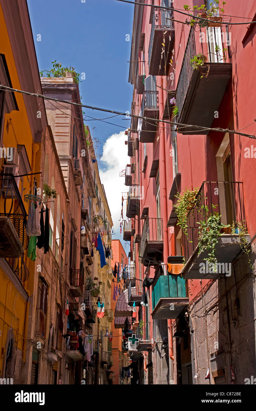Street alley in Naples Stock Photo - Alamy