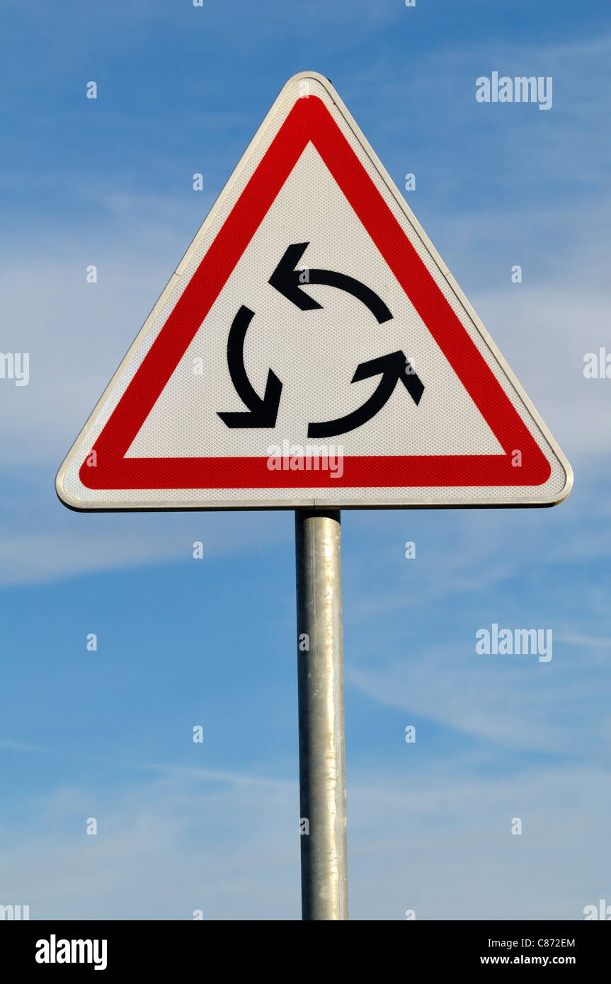 Roundabout Traffic Sign High Resolution Stock Photography and Images Alamy