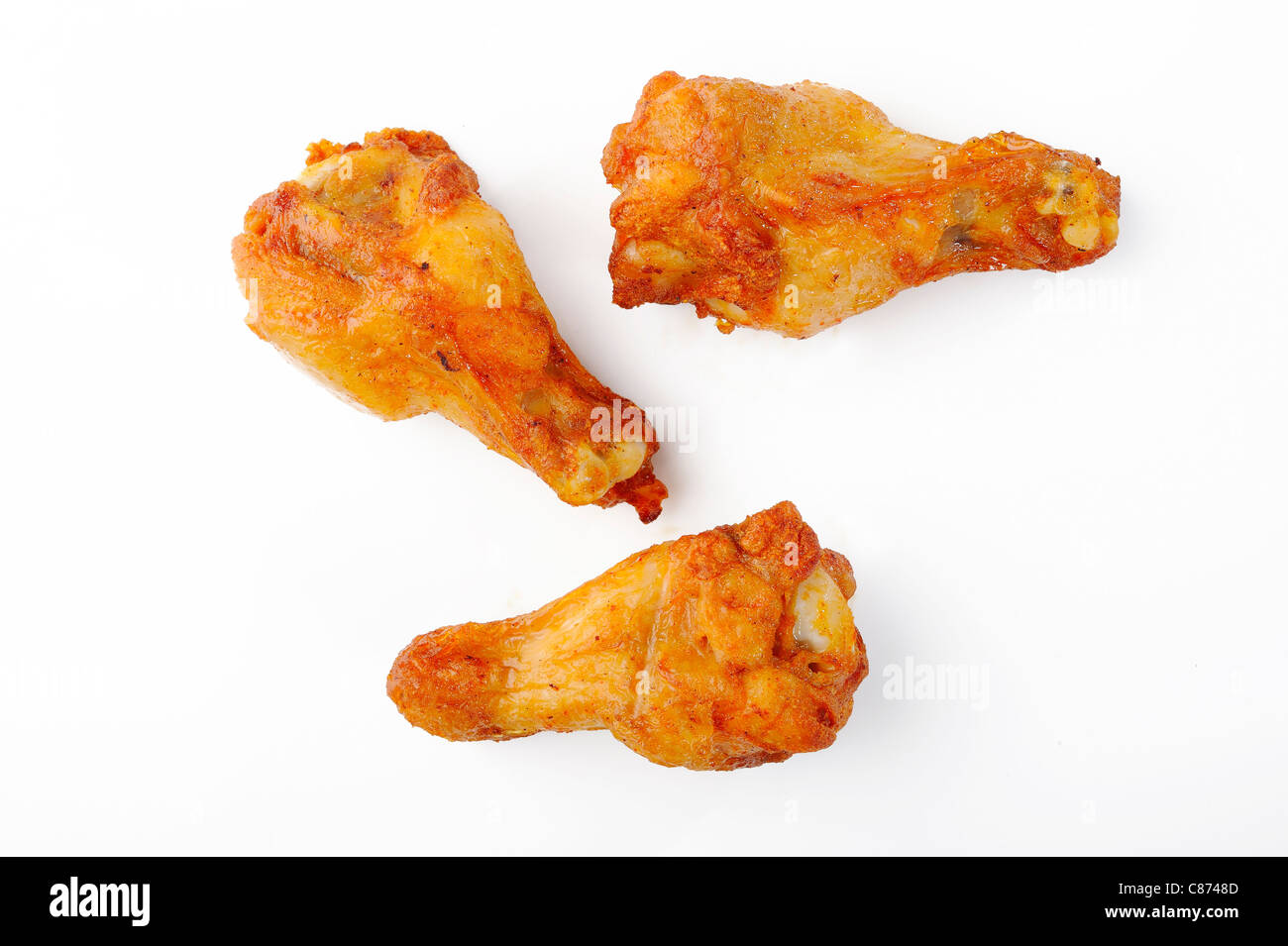 Chicken wing isolated on white background Stock Photo
