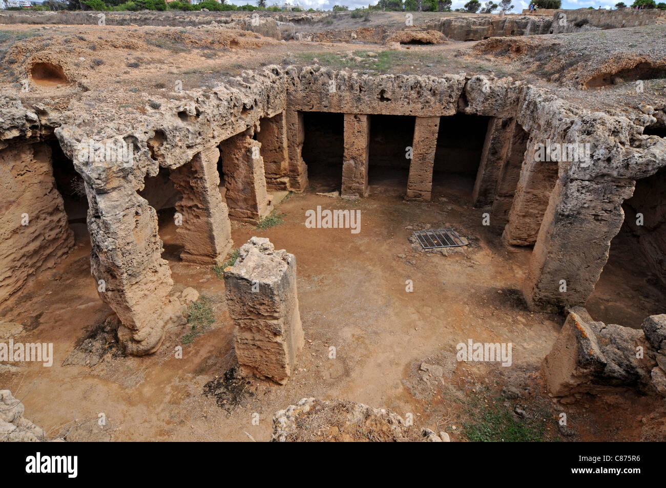 The historic and mysterious Tombs of the Kings in Paphos Cyprus Stock Photo