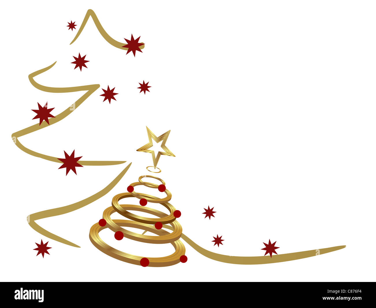 golden christmas tree Stock Photo - Alamy