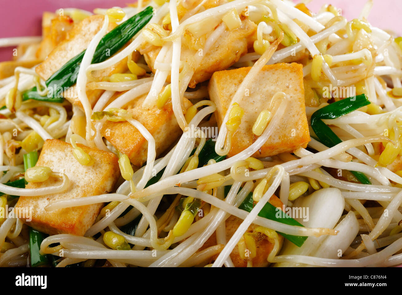 fried tofu with bean sprout Stock Photo Alamy