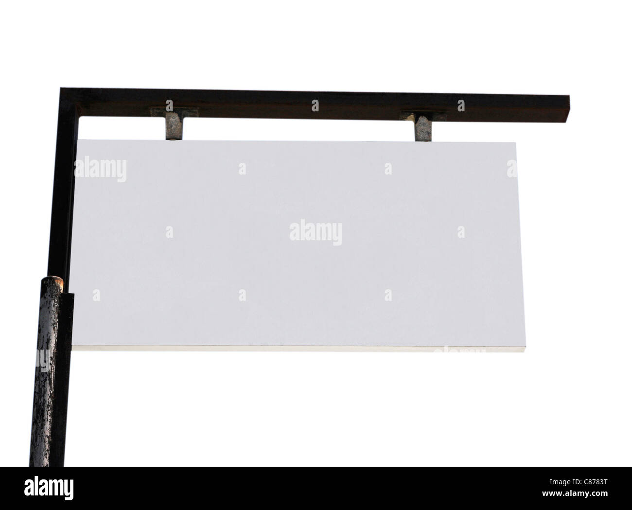 Blank sign isolated in white Stock Photo - Alamy
