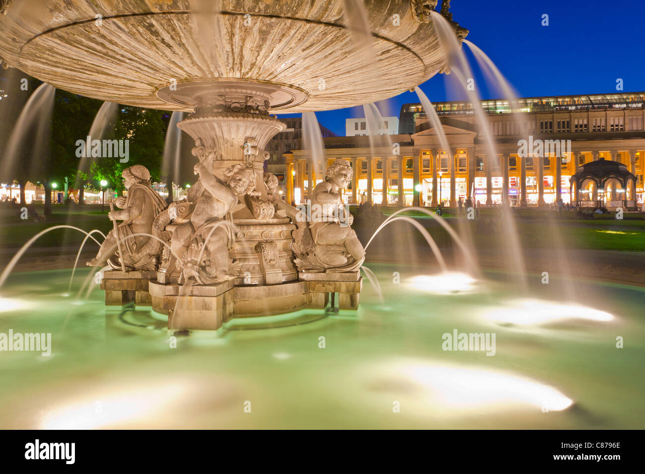 Fountain at the schlossplatz hi-res stock photography and images - Alamy