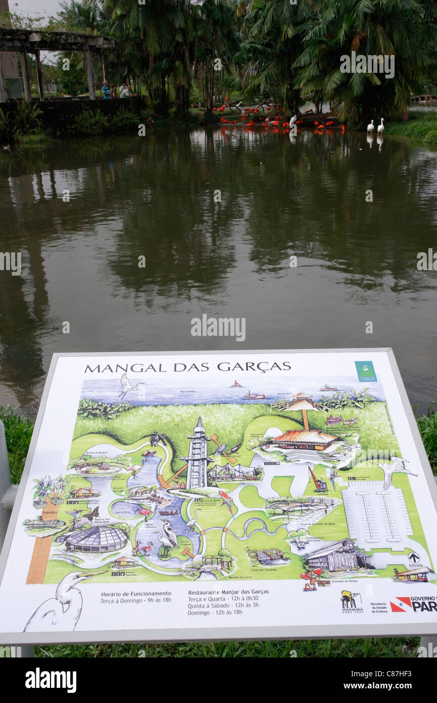 Belem, Para, Brazil: Mangal das Garças, a beautiful park. Stock Photo
