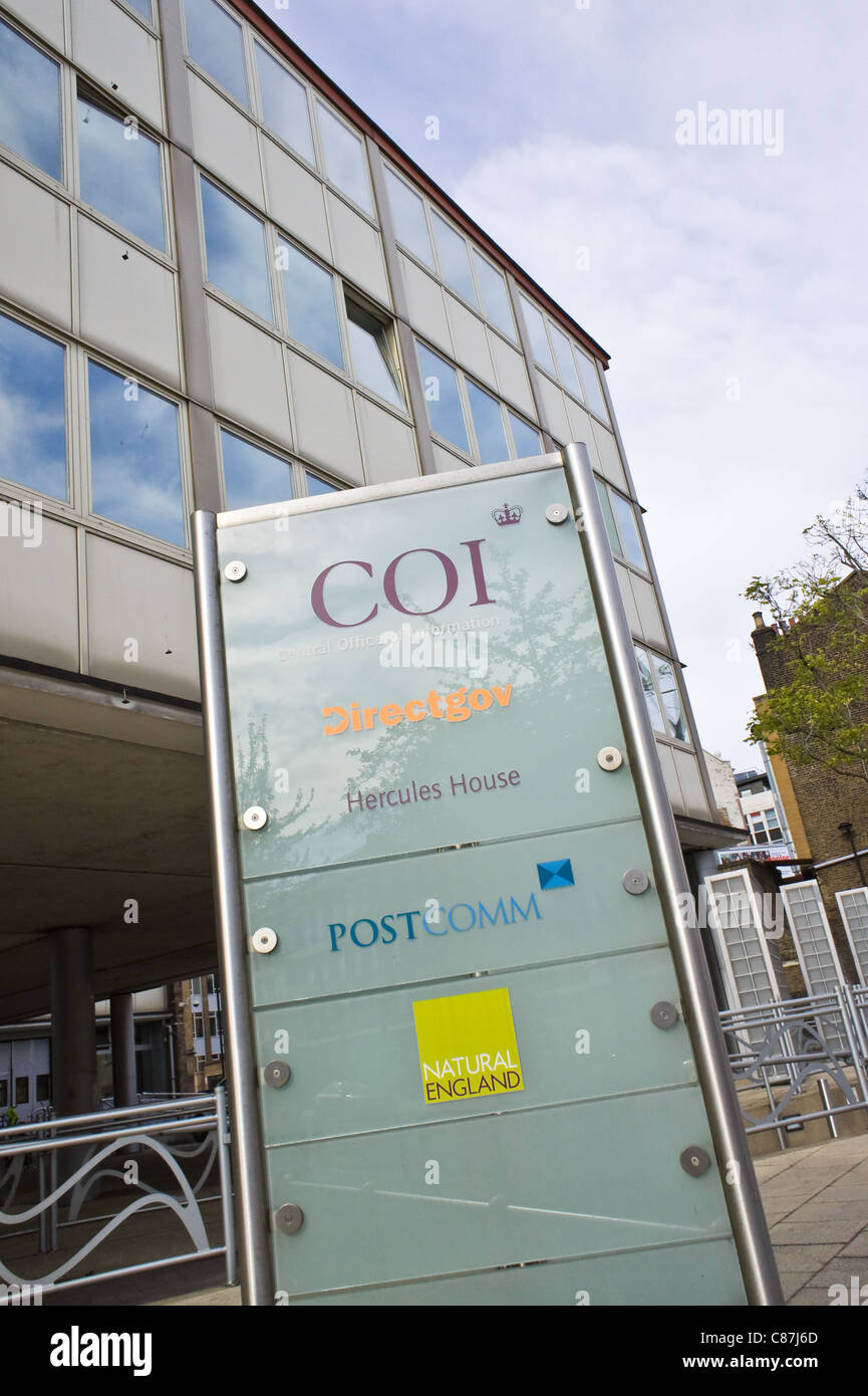 Central office of information at Hercules House in Lambeth, London