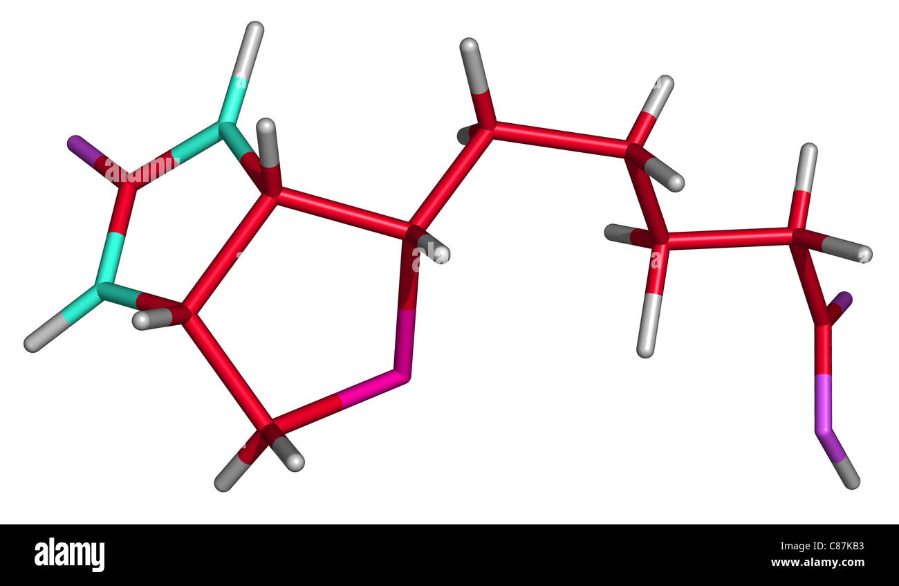 Biotin is also known as Vitamin H or B7 Stock Photo