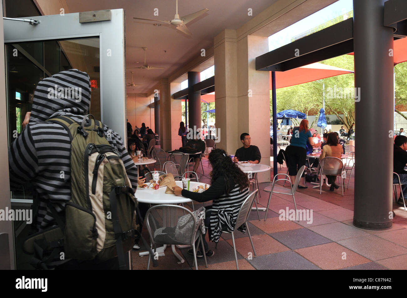 College students eat lunch in Tucson, Arizona, USA Stock Photo Alamy