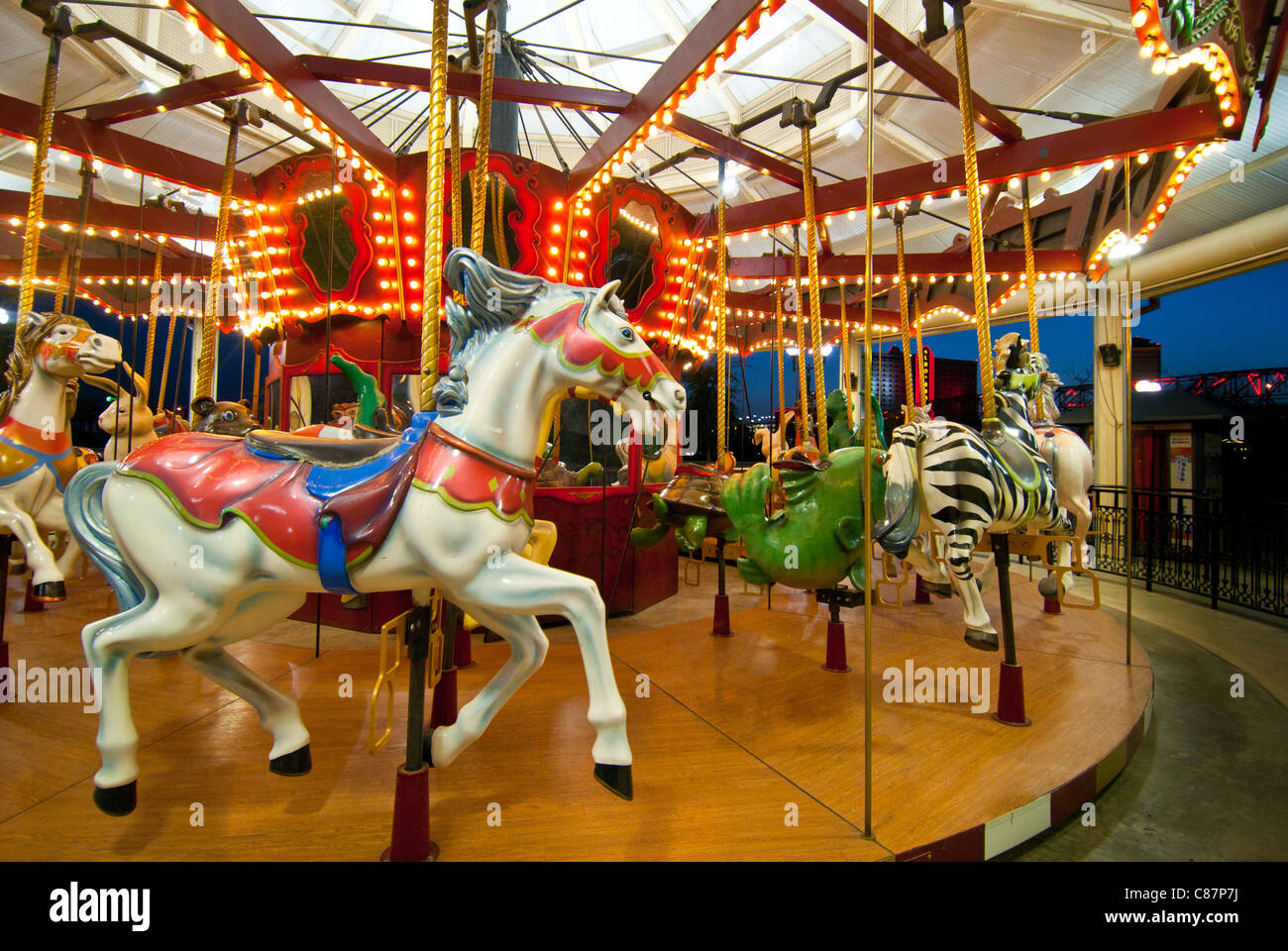 Carousel on the Louisiana Boardwalk entertainment district in Bossier