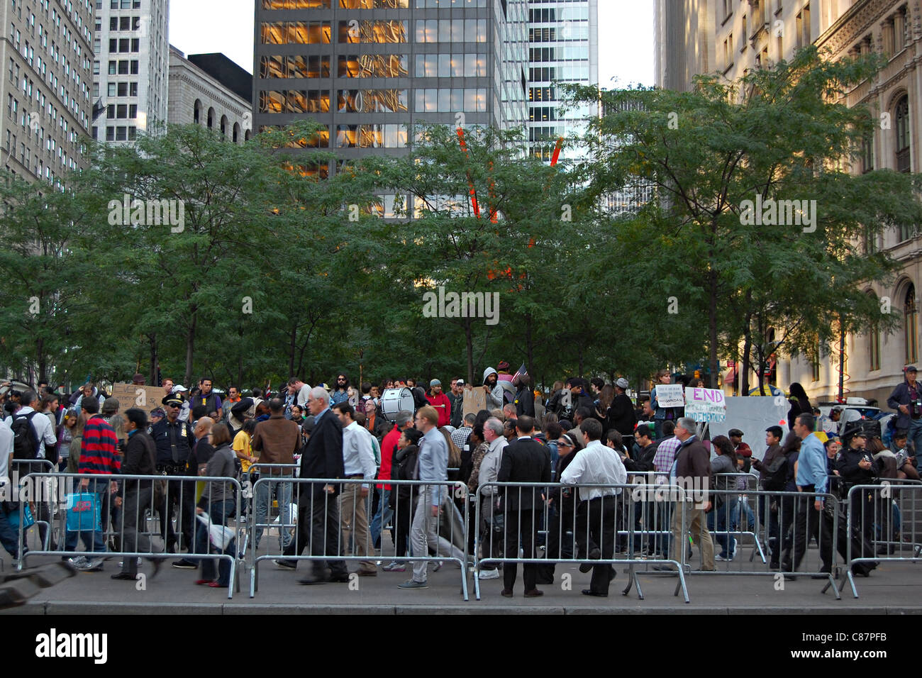 Occupy Wall Street, Zuccotti Park, New York Stock Photo