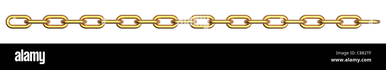 3d render of a metal chain isolated on a white background Stock Photo ...