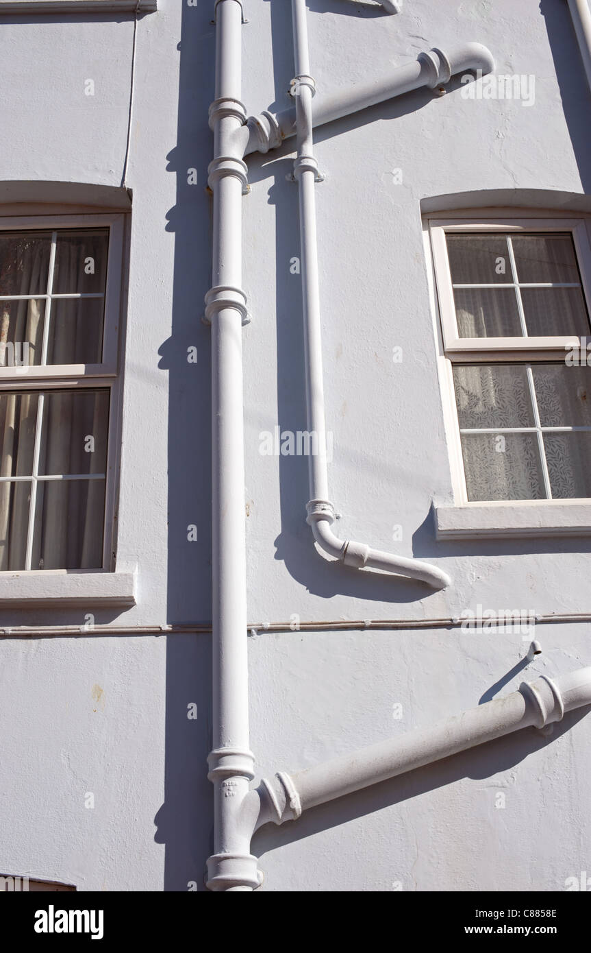 Outside waste water pipes Stock Photo Alamy