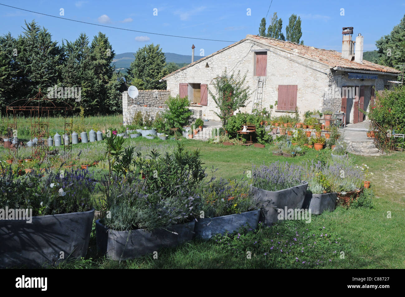 Typical house in small village in Provence region, France Stock Photo