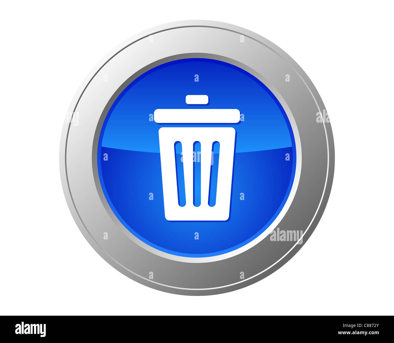 Recycle bin button Stock Photo Alamy