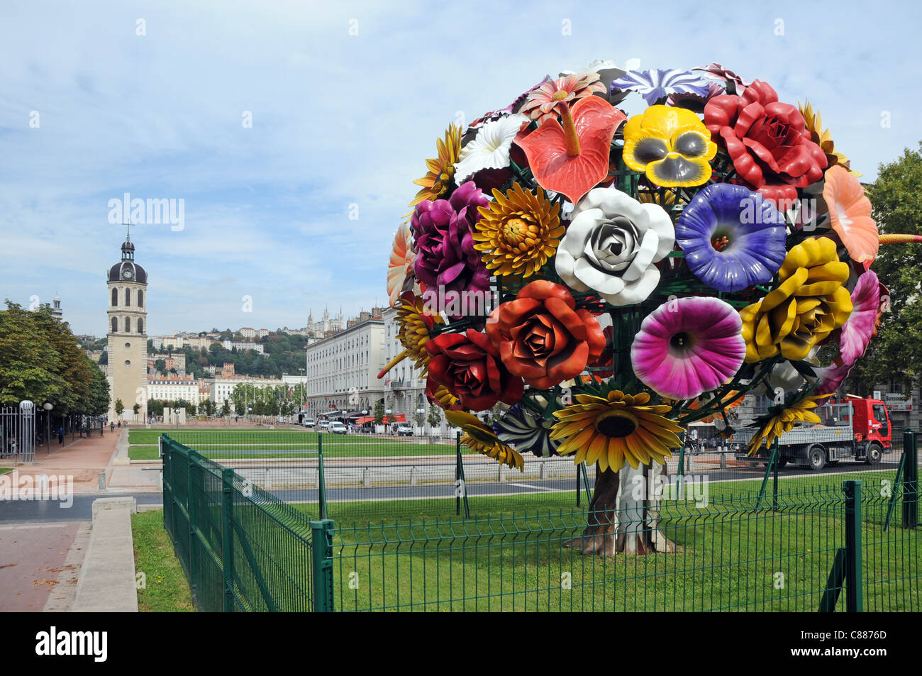 Flower Tree" sculpture created by Choi Jeong-Hwa at Antonin Poncet in Lyon  city, France Stock Photo - Alamy