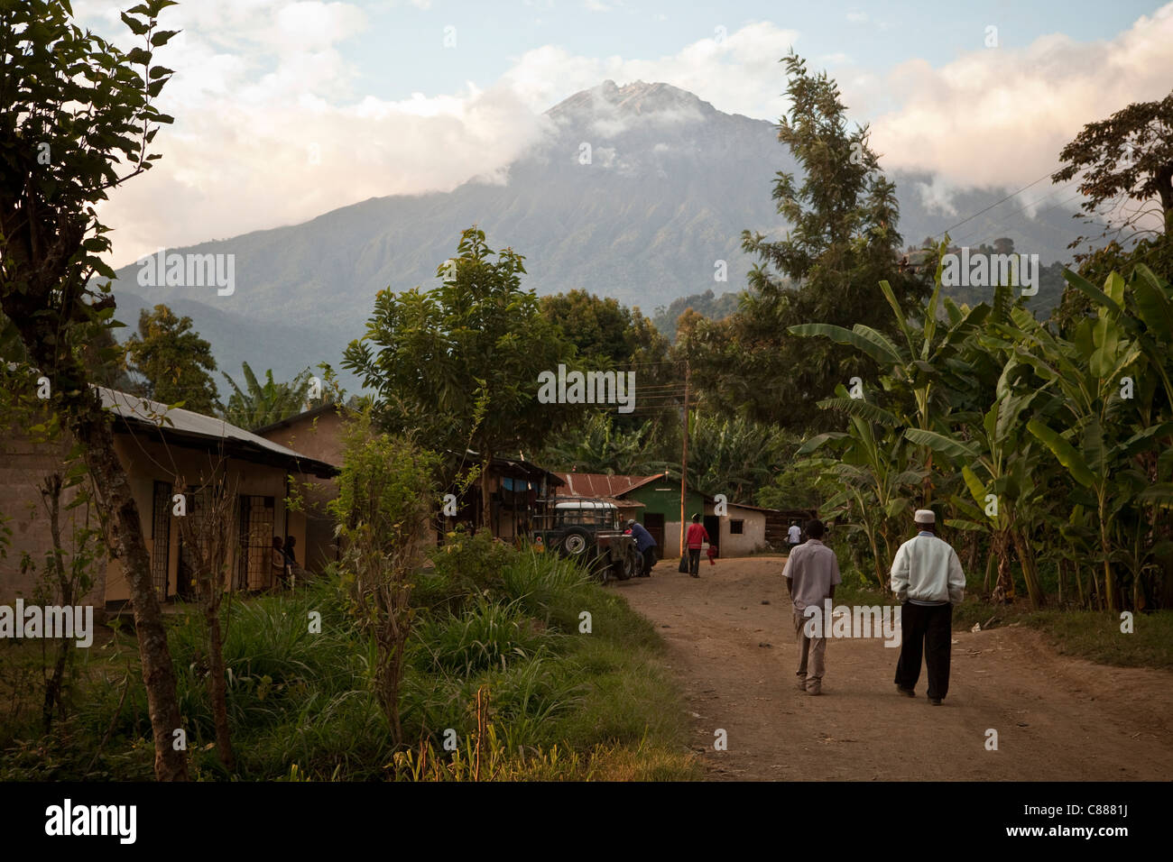 Mount Meru, in Tanzania, is Africa's third highest mountain Stock Photo Alamy