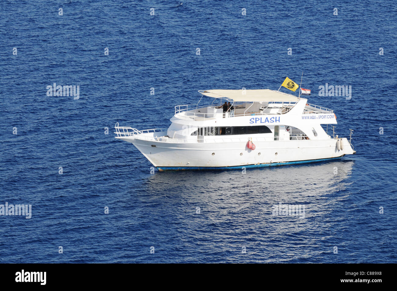 Tourist's pleasure boat at Red Sea in Taba, Egypt Stock Photo - Alamy