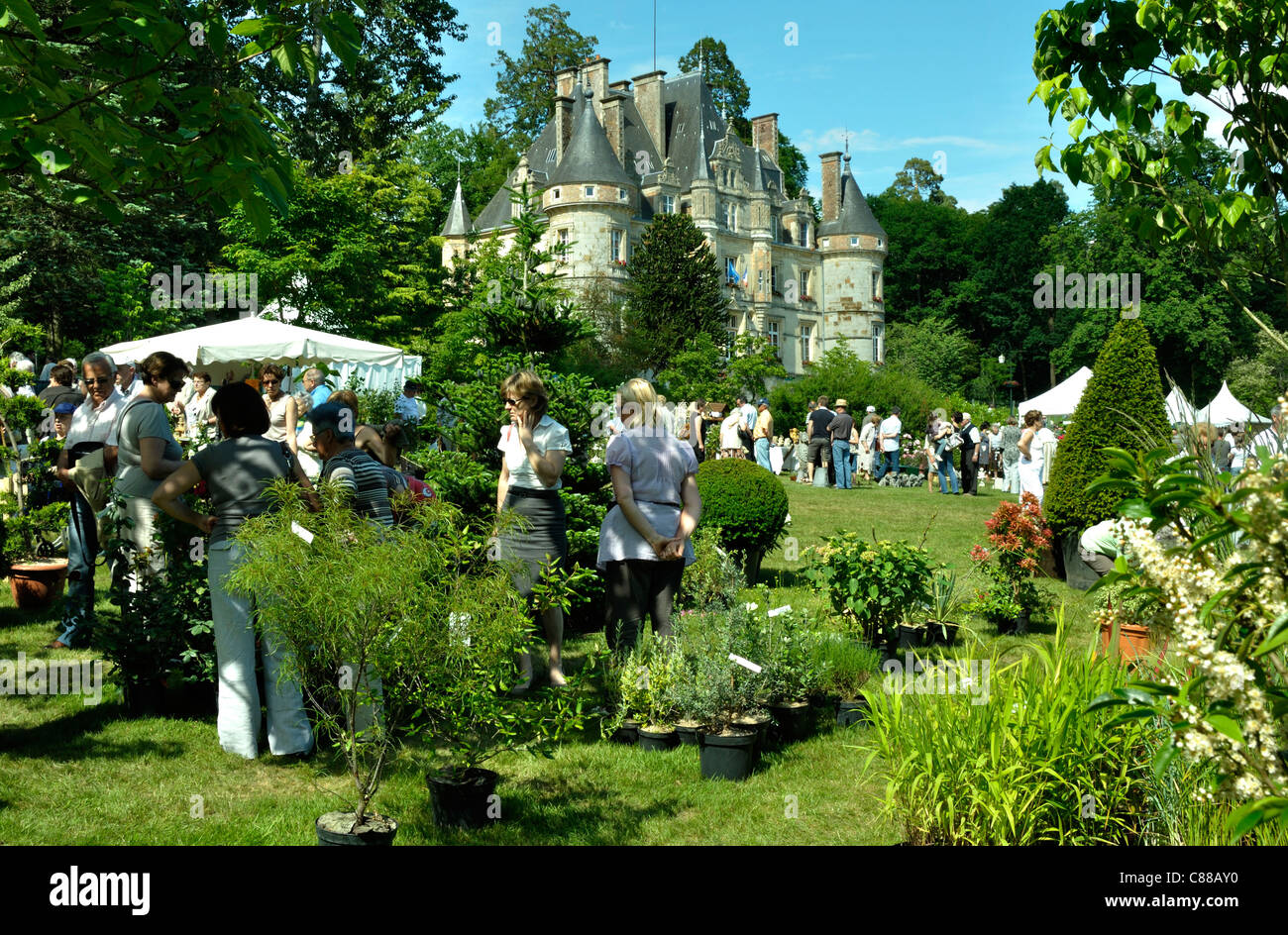 Plants festival, arboretum park of the Château de la Roche-Bagnoles (Normandy, France. Stock Photo