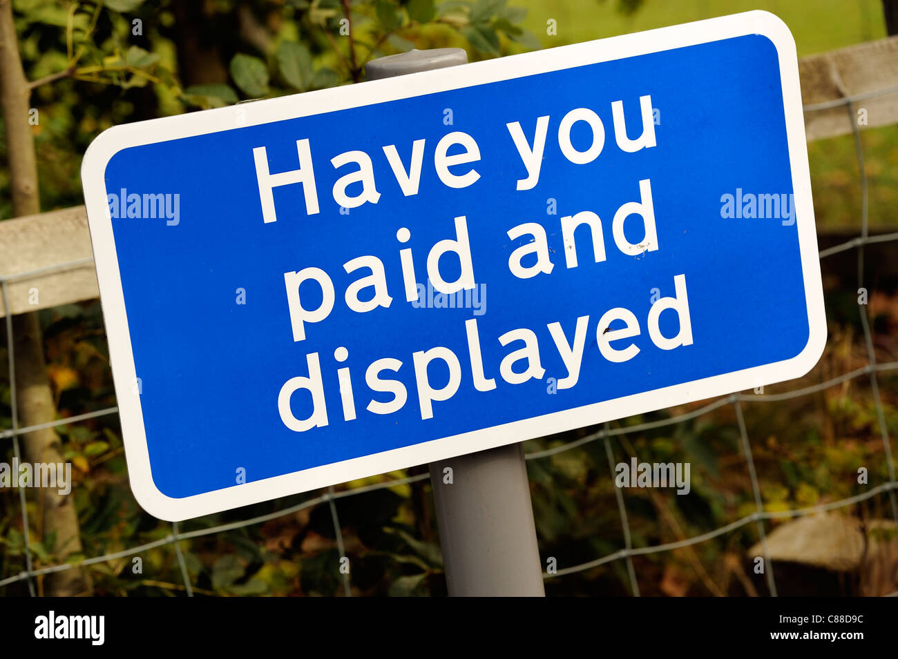 pay and display car park sign england uk Stock Photo