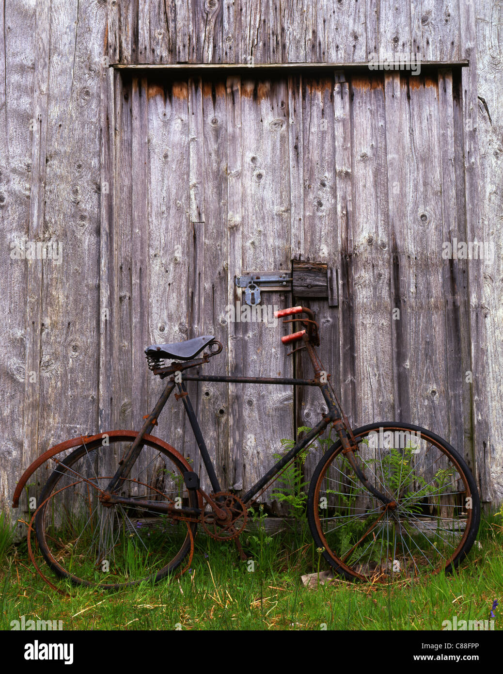 Bike, Glen Etive, Scottish Highlands Stock Photo