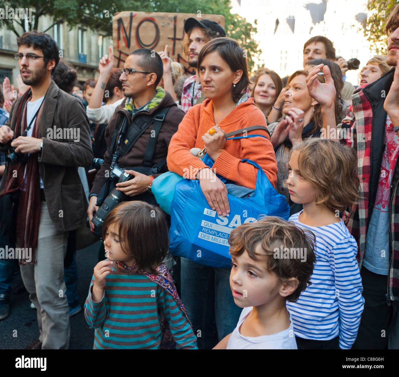 Paris, France, French Family, Mm with Children,