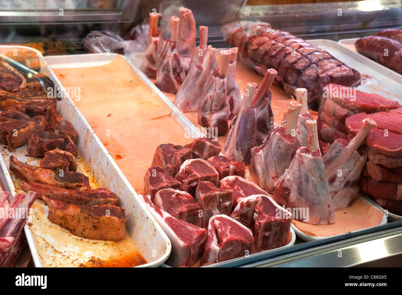 Cuts of Meat Stock Photo