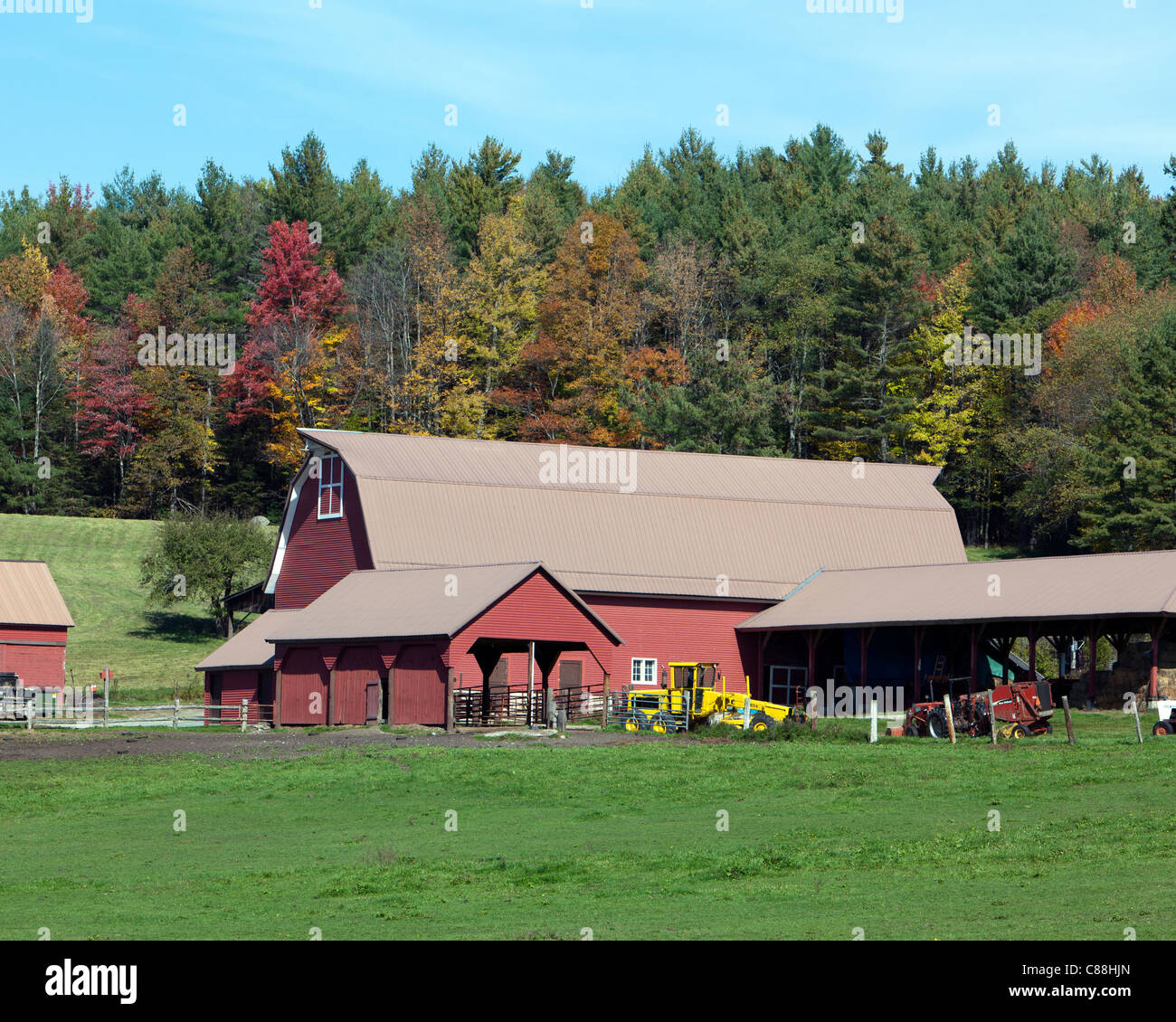 New Hampshire farm in Autumn Stock Photo Alamy