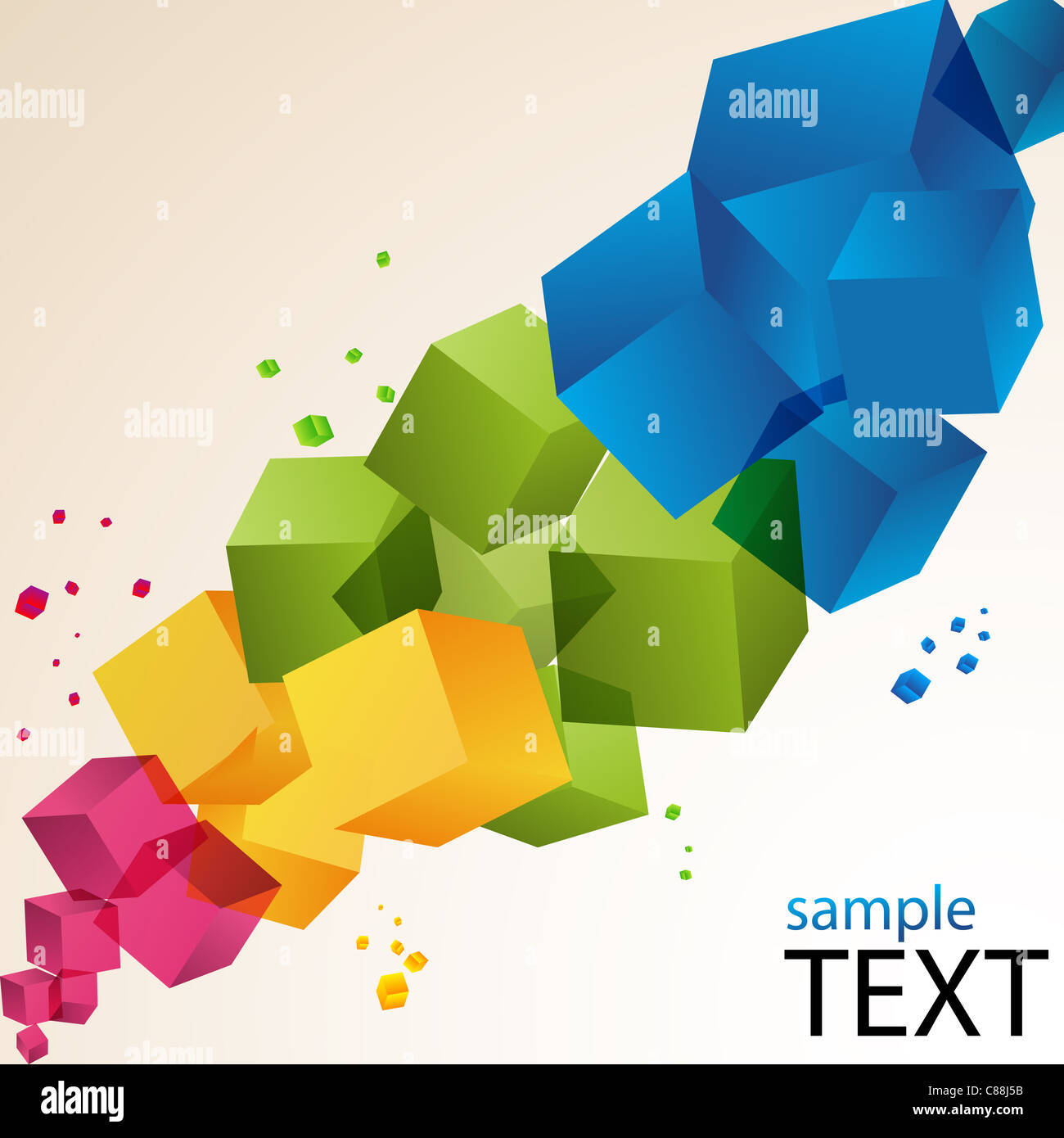illustration of vector background with colorful boxes Stock Photo - Alamy