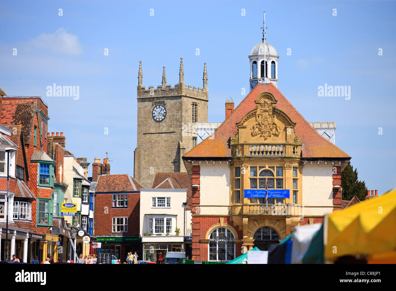 Town Hall Marlborough Wiltshire England Stock Photo