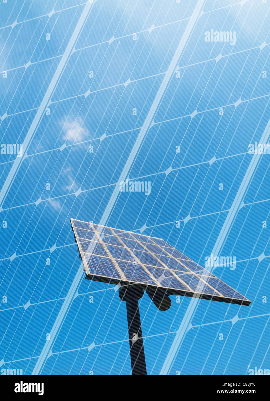 Solar energy concept with a photovoltaic panel Stock Photo Alamy