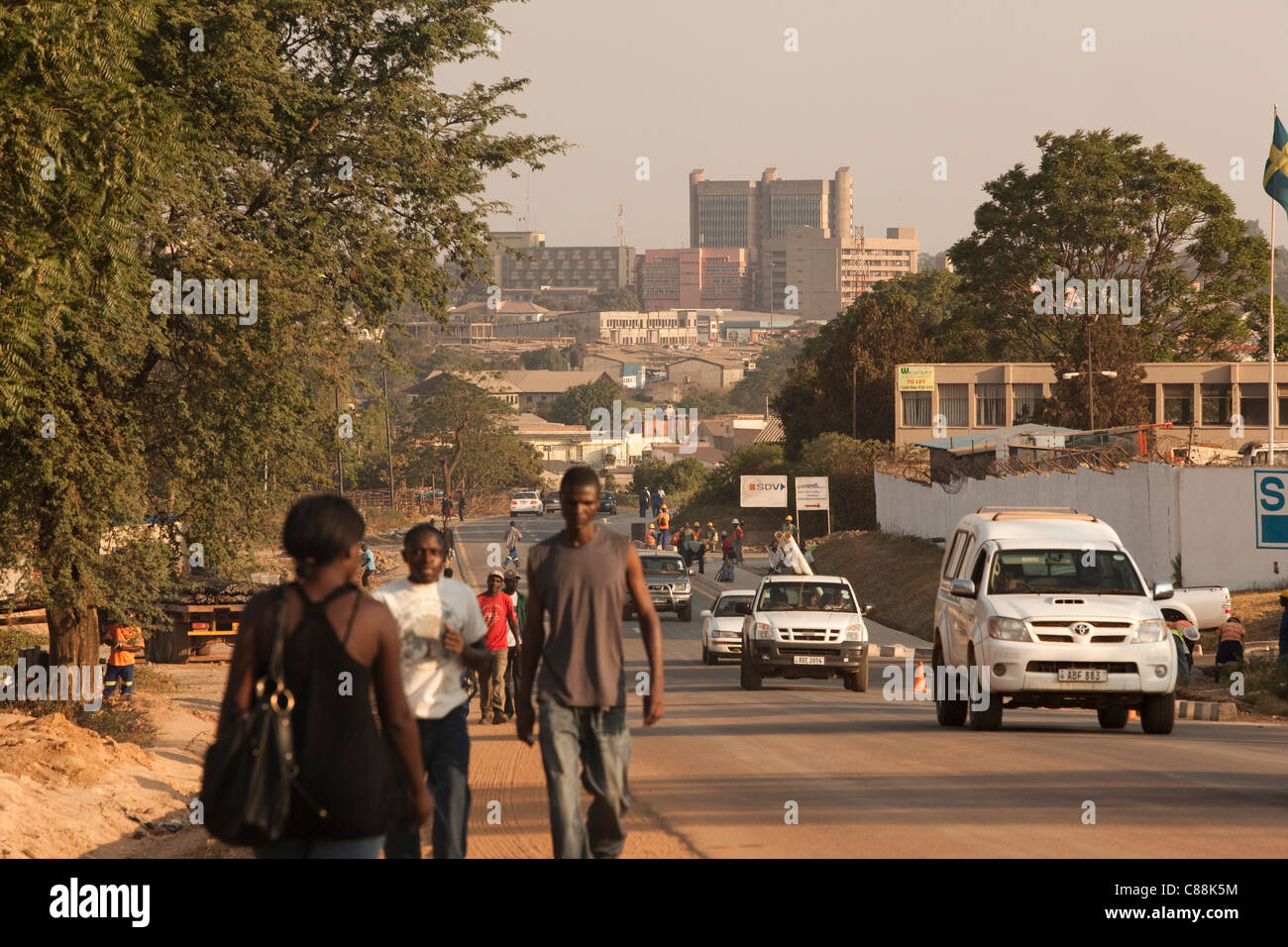Kitwe is the largest city in Zambia's Copperbelt Province Stock Photo