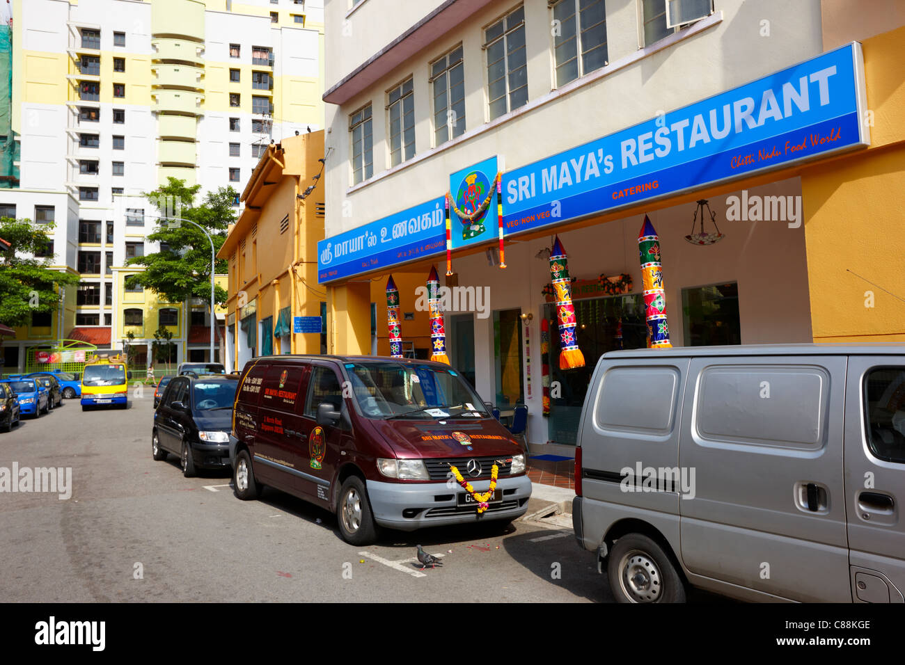 Sri Mayas Restaurant, Little India, Singapore, Asia Stock Photo