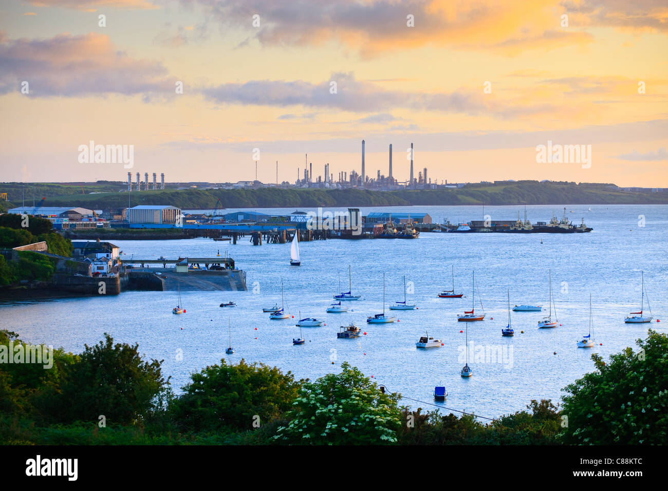 Haven Waterway Pembroke Dock Pembrokeshire Wales Stock Photo Alamy
