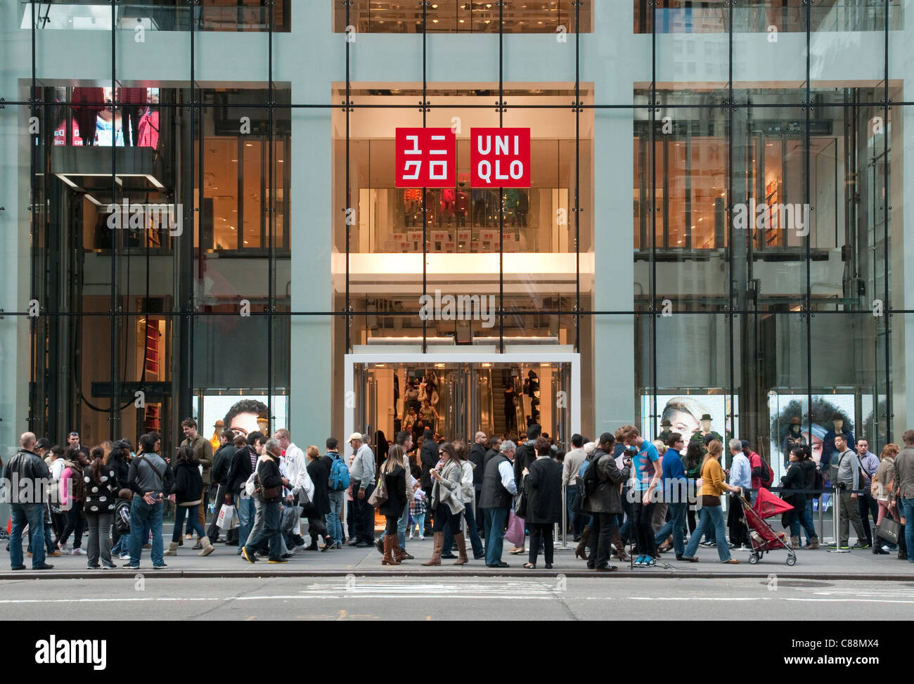 Grand opening of Uniqlo flagship store in Manhattan on October 15th 2011  Stock Photo - Alamy