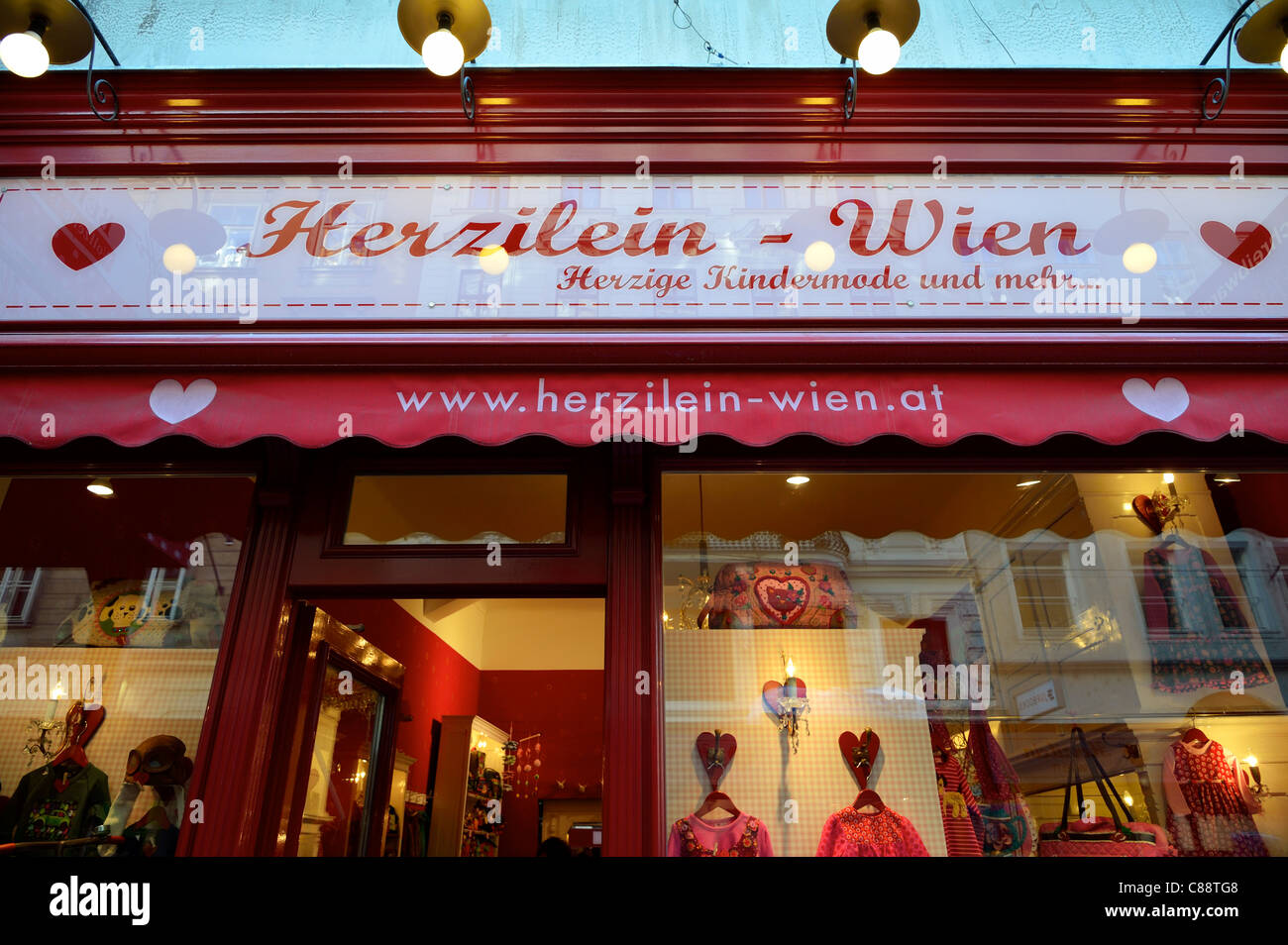 Herzilein kids fashion store, Vienna AT Stock Photo Alamy