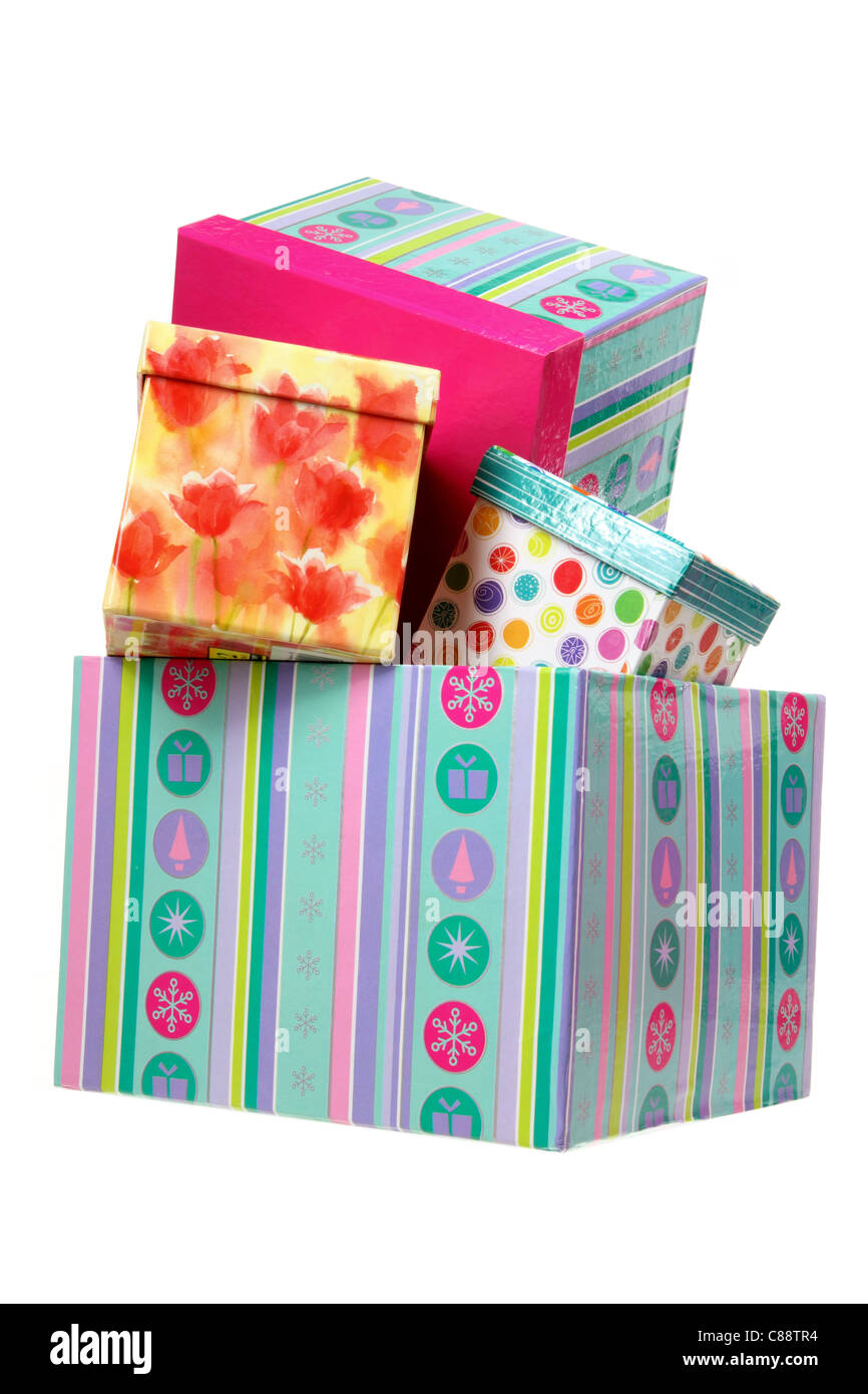 Stack of Gift Boxes Stock Photo Alamy