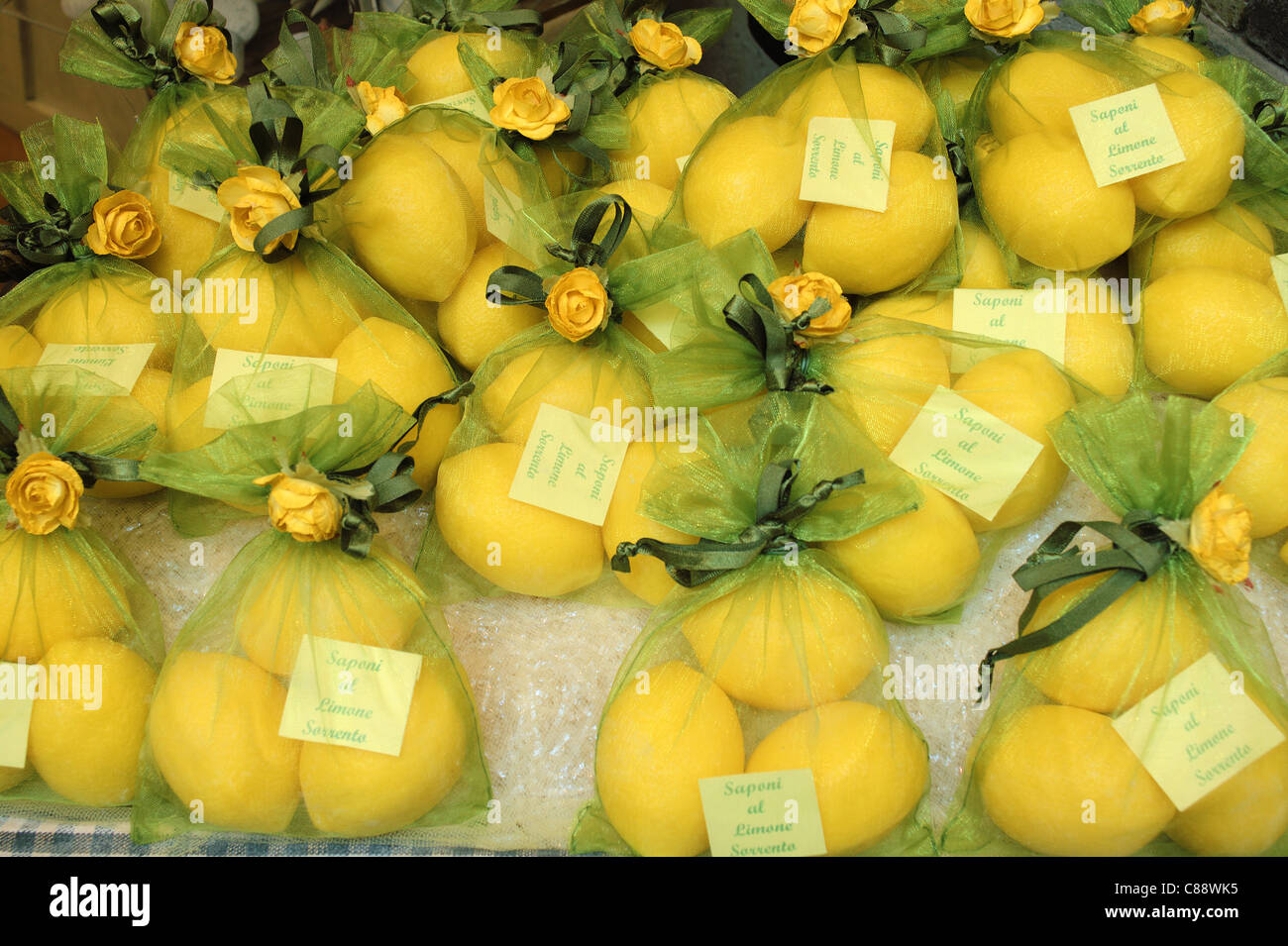 Lemon soap in a souvenir shop in Sorrento Italy Stock Photo Alamy