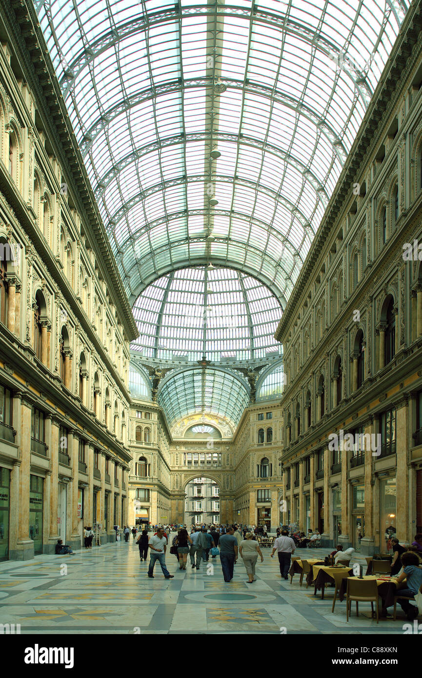 Shopping Gallery Galleria Umberto I Naples Stock Photo
