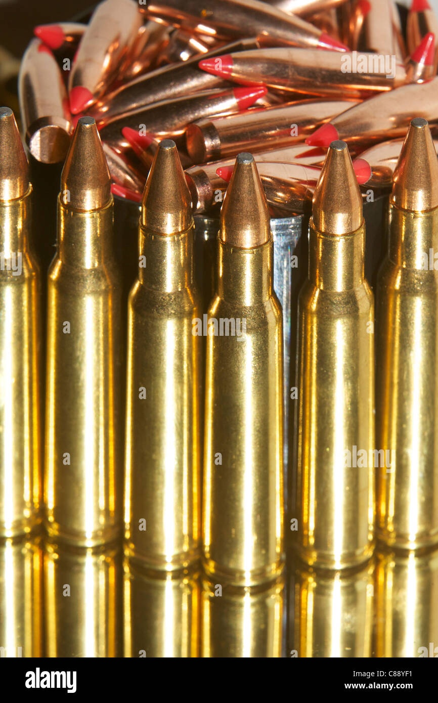 Hunting Rifle Bullets Stock Photo - Alamy