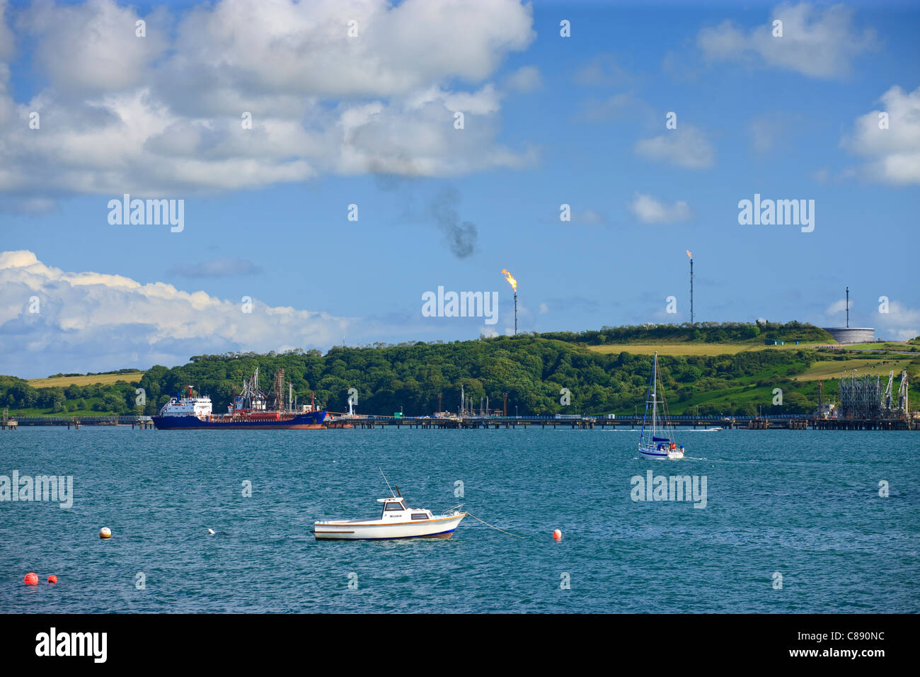 Milford Haven Waterway Milford Haven Pembrokeshire Wales Stock Photo