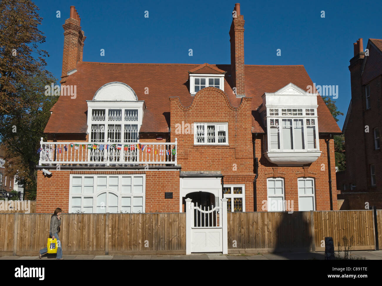 house in bedford park, chiswick, london, with architectural details