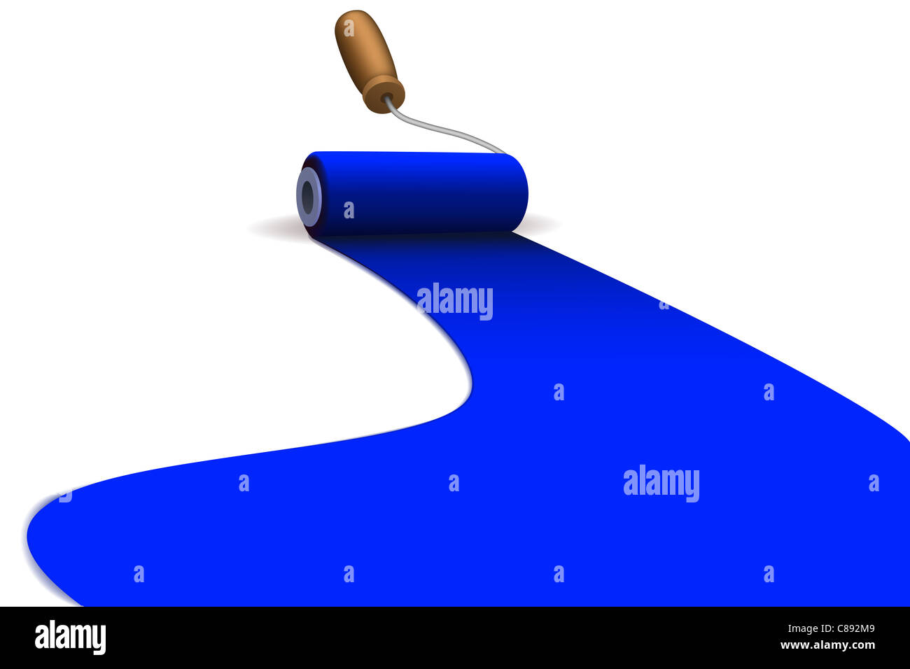 illustration of roller paint brush Stock Photo Alamy