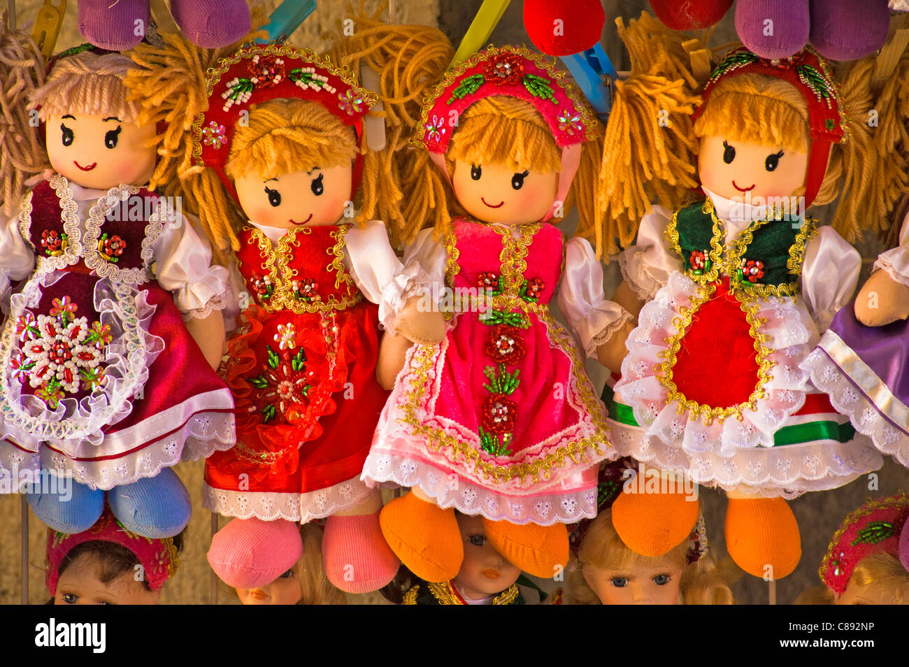 Hungarian Dolls - Budapest, Hungary Stock Photo