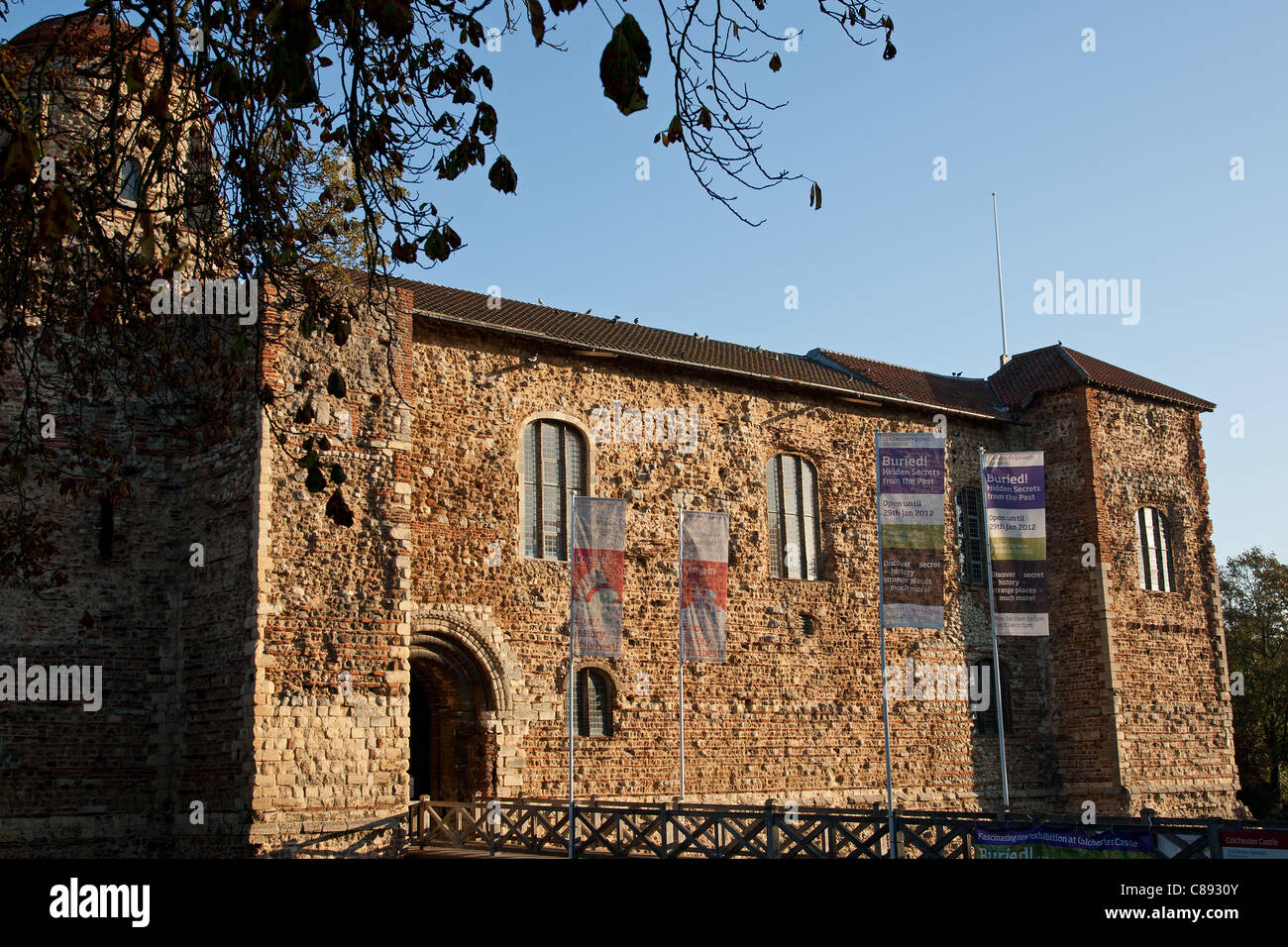 View of the Norman castle in Colchester,Essex,UK Stock Photo - Alamy